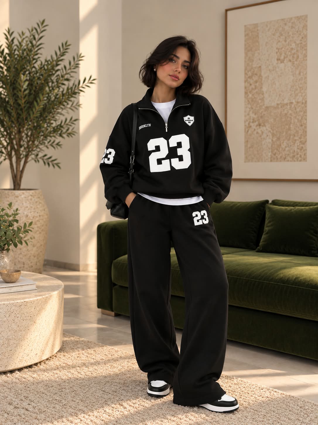 Brooklyn 23 Half-Zip Set – Black