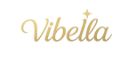 Gold 'Vibella' logo on a white background